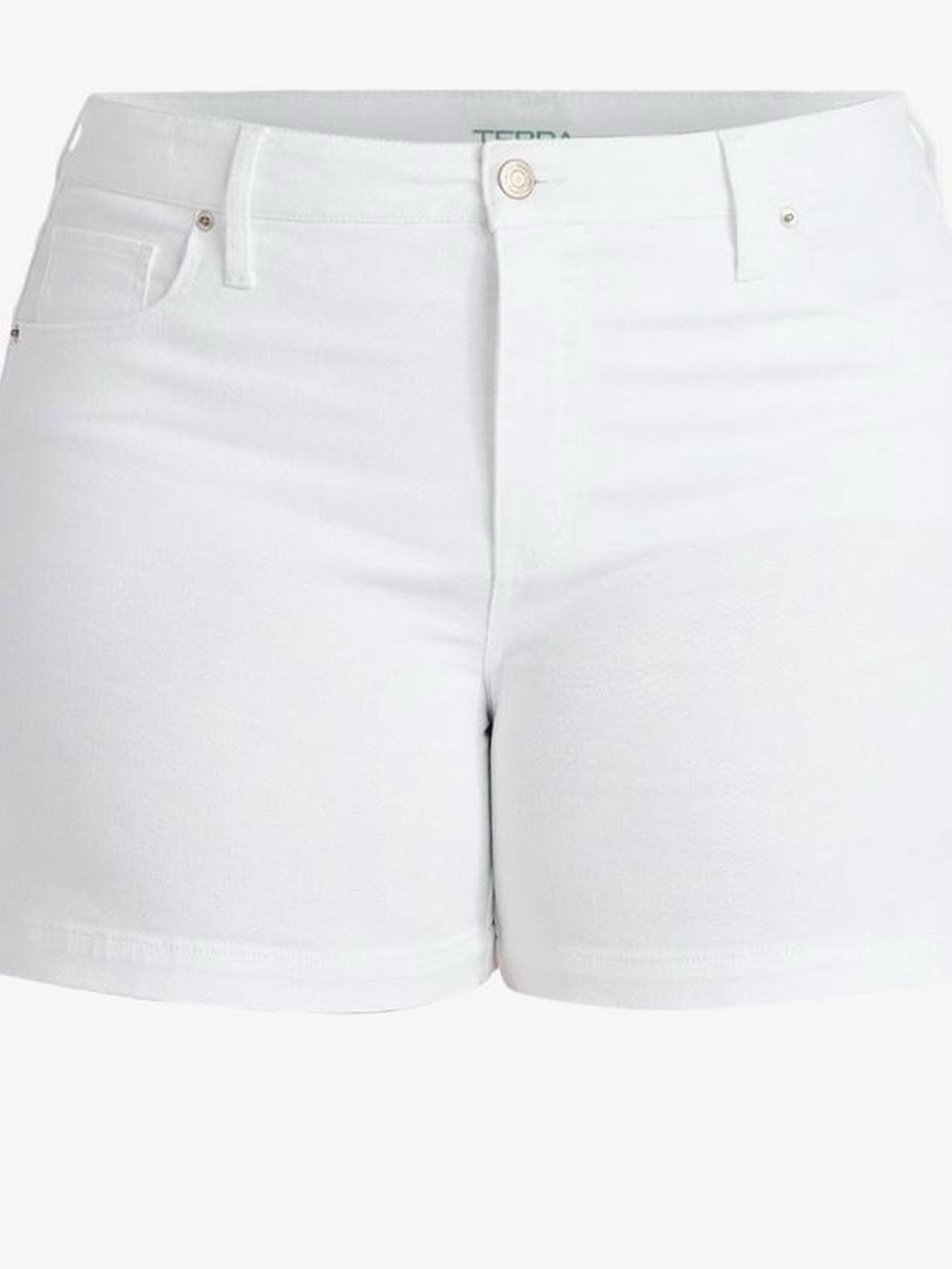 White Women's Stretch Denim Shorts